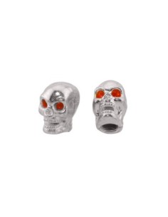 Valve Caps Skull Chrome Schrader Valve.